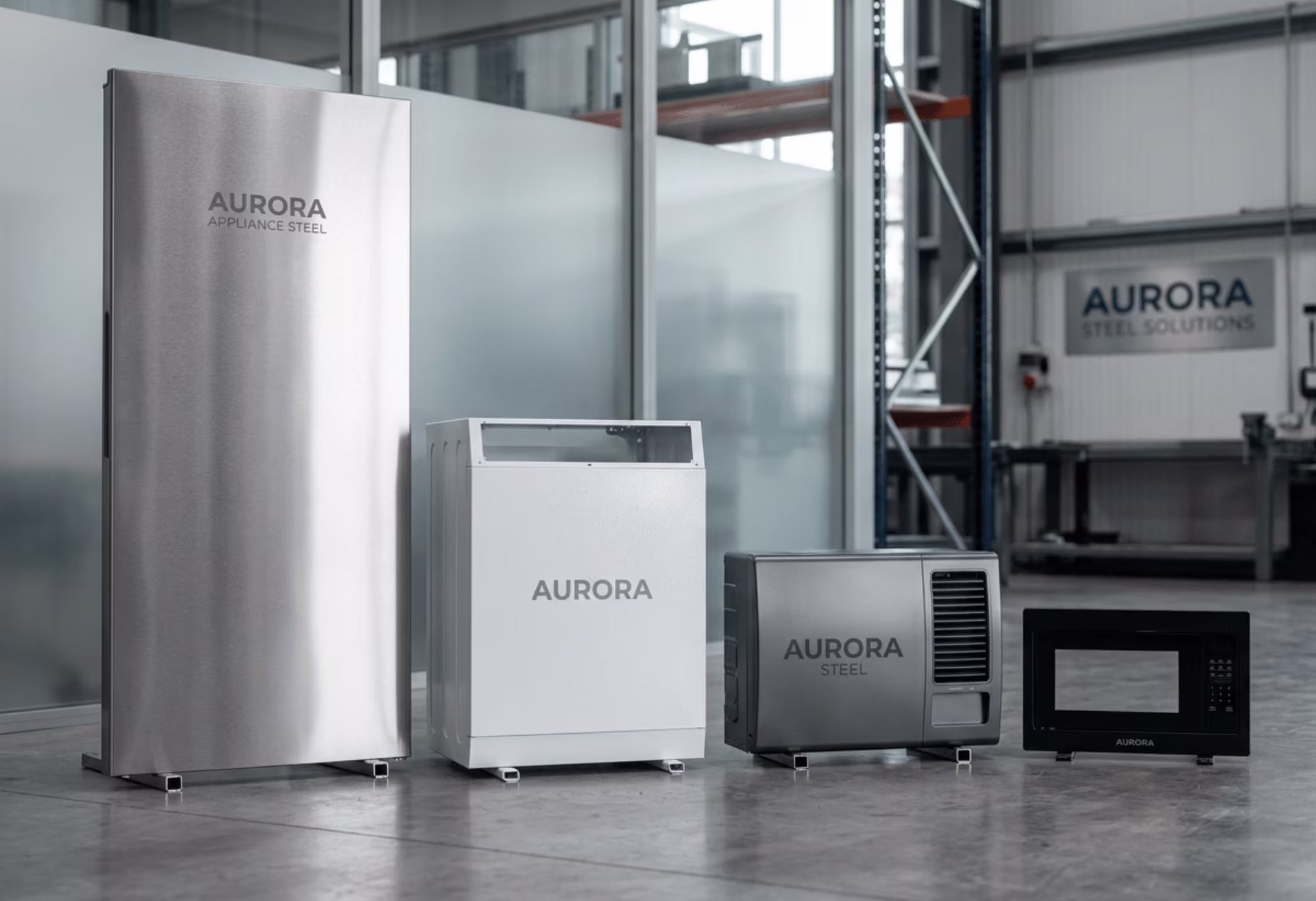 Branded appliance steel panel