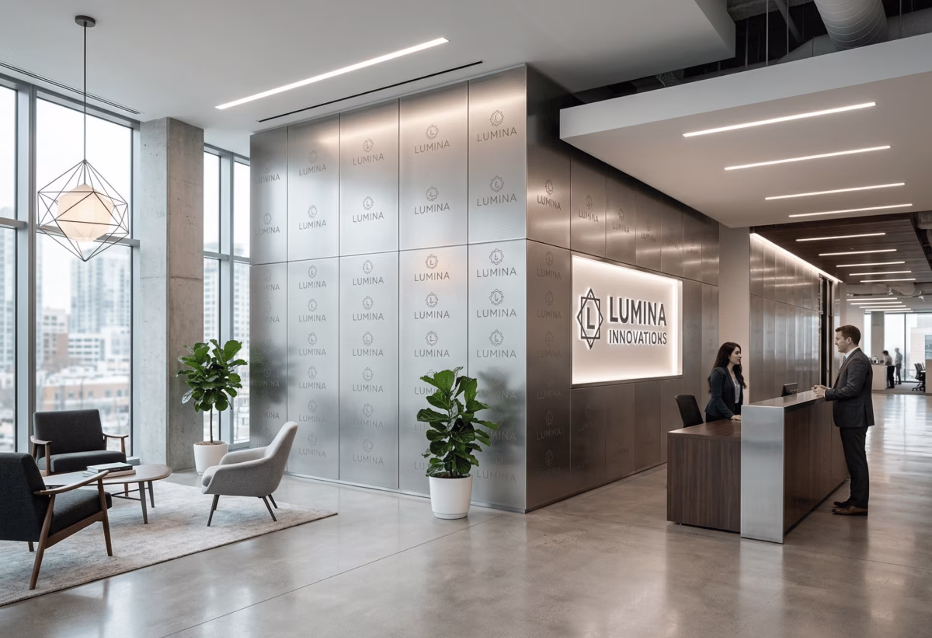 Branded interior steel panel