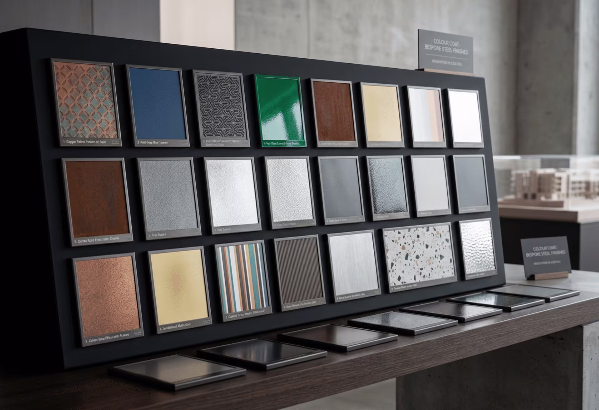 Custom coated steel finishes