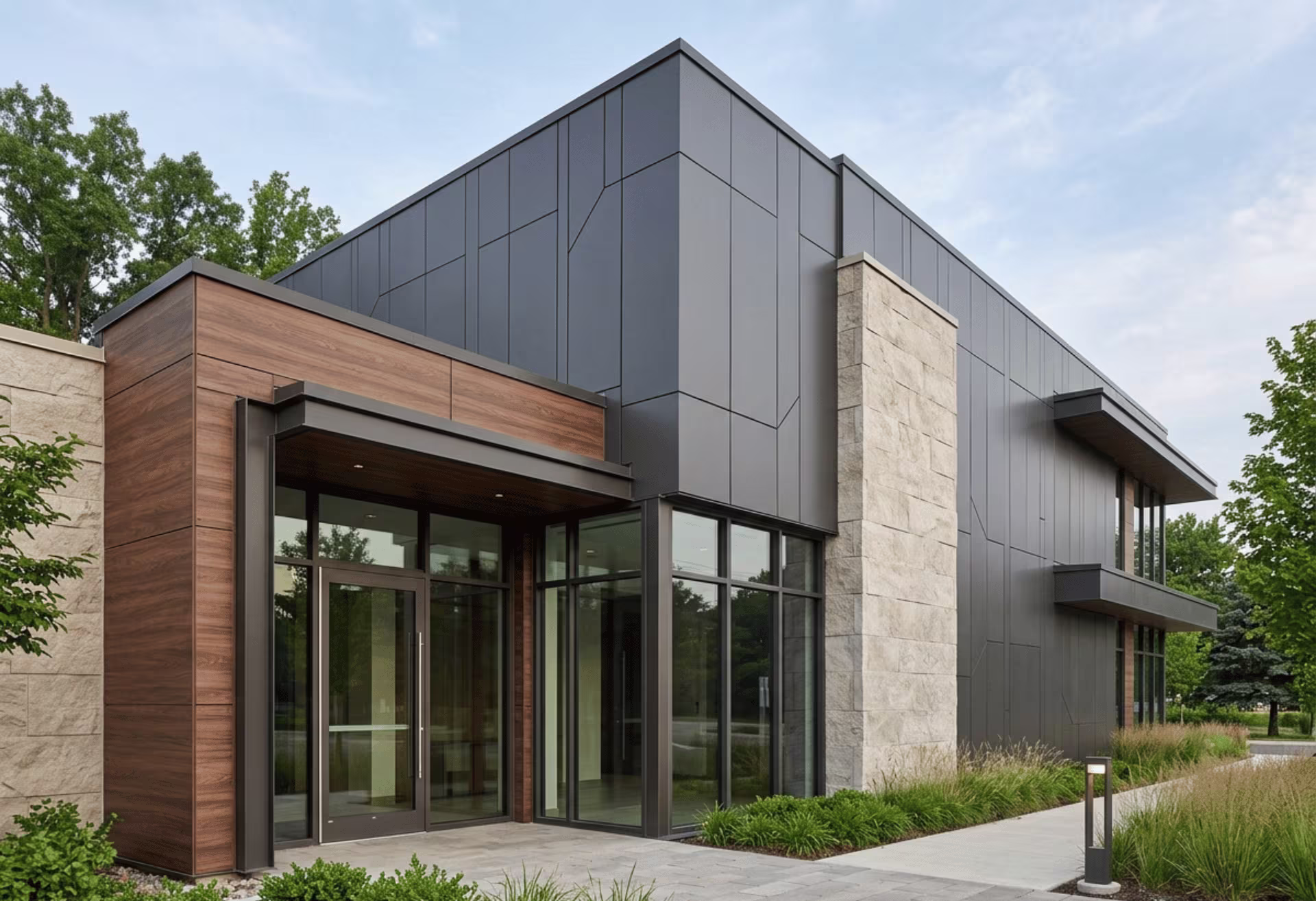 Decorative PPGL exterior facade panels