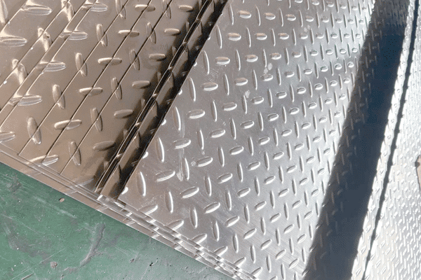 Embossed coated steel panel 1