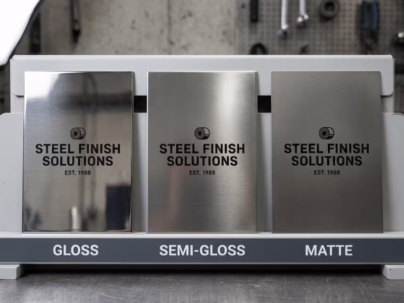 Logo steel finish options