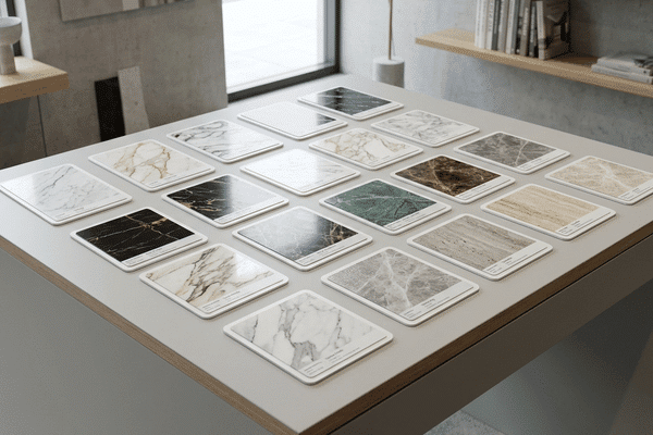 Marble steel sample sheets