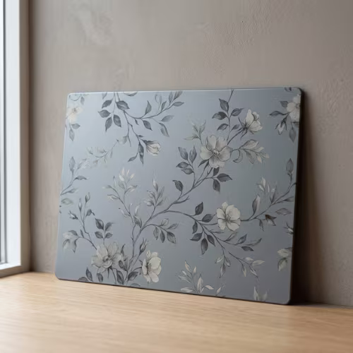 Matte floral steel panel