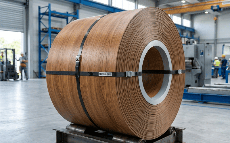 PVC wood grain steel coil