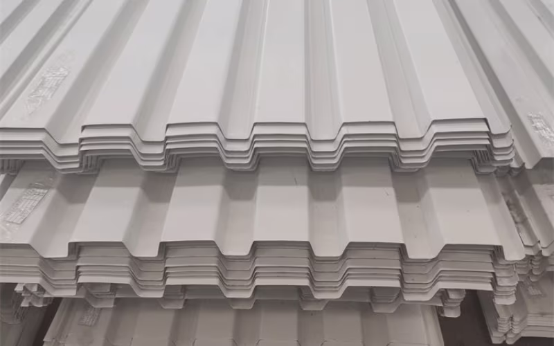Solid color coated steel panel