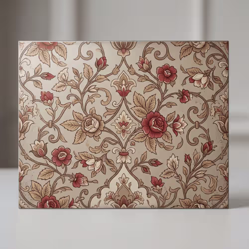 Vintage floral steel sheet