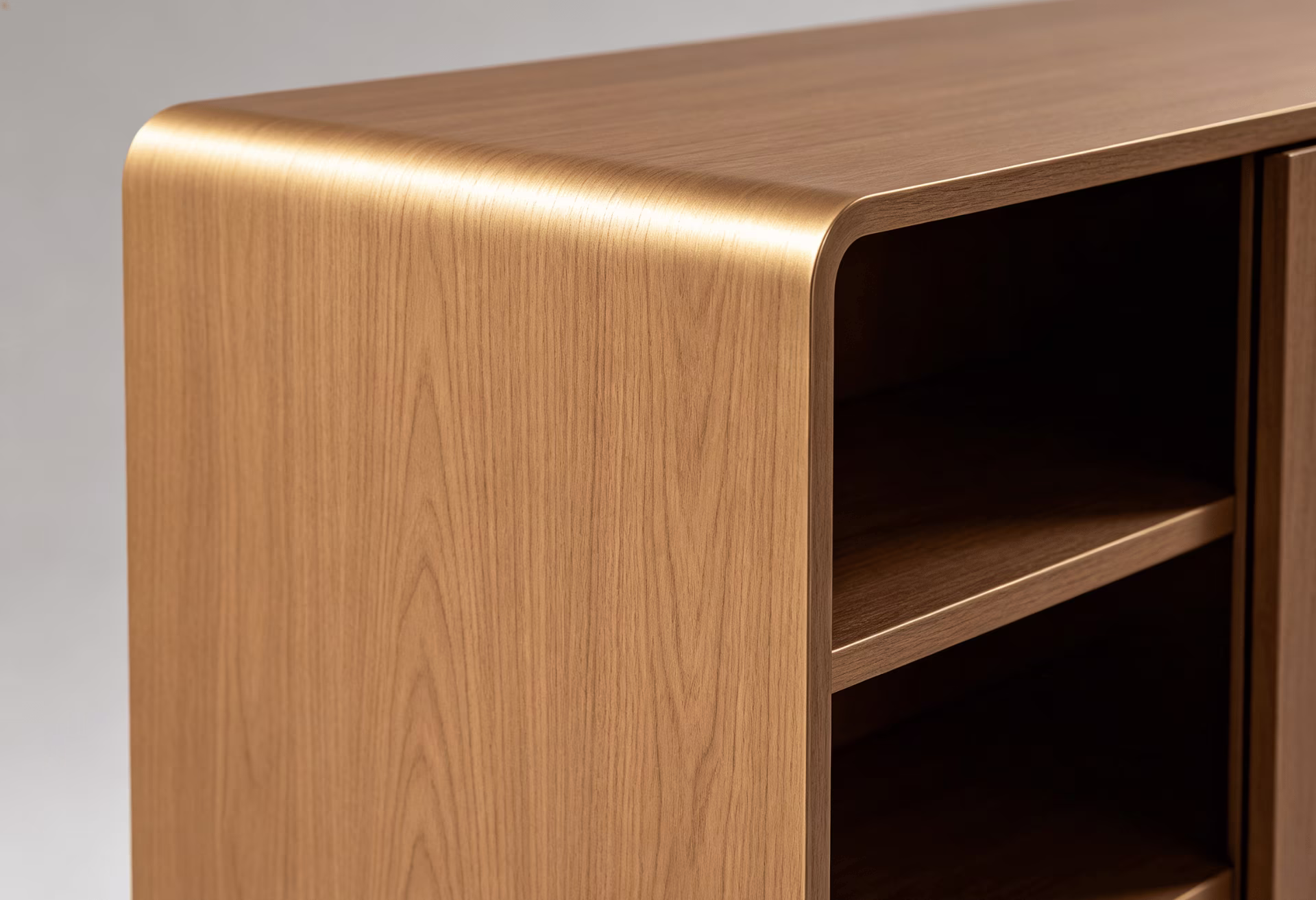 Wood grain steel cabinet and furniture panels