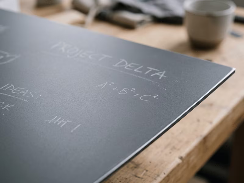 Anthracite grey matte blackboard steel sheet