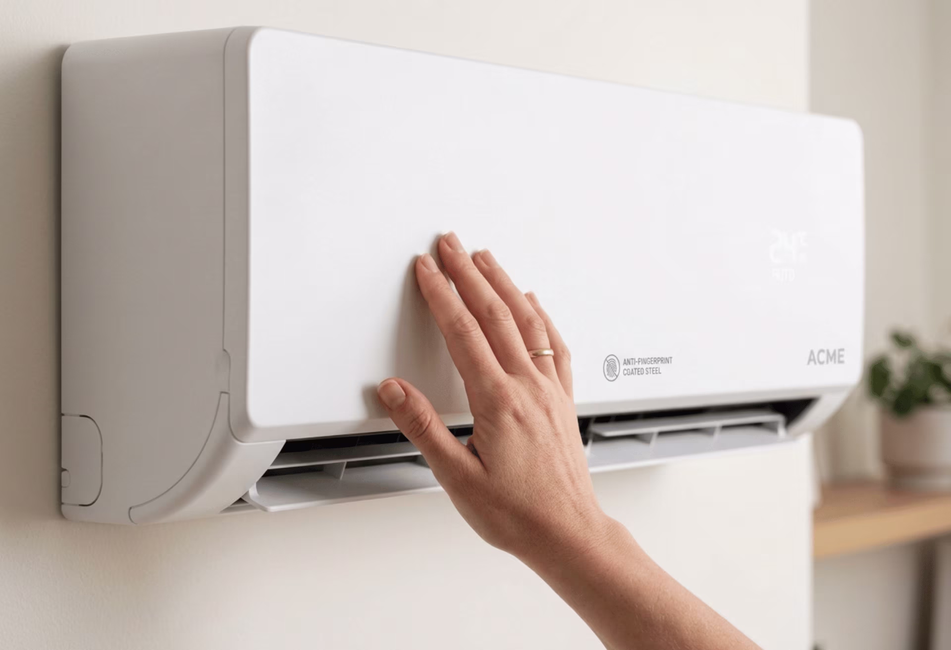 Anti fingerprint AC cover