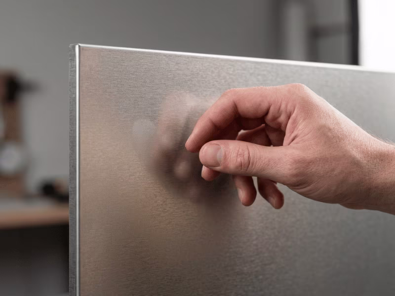 Anti fingerprint coated PPGL steel panel