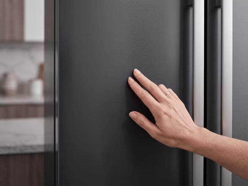 Anti fingerprint refrigerator panel