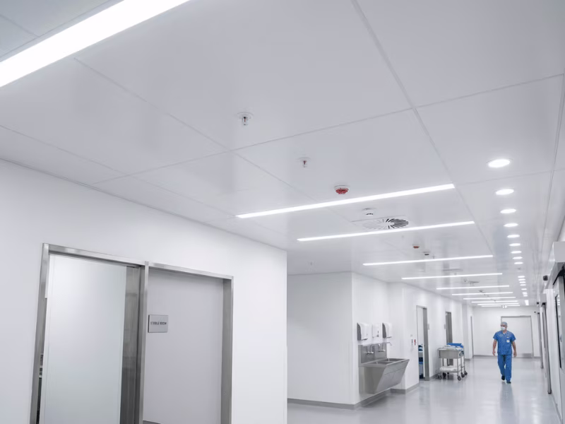 Antibacterial ceiling panels