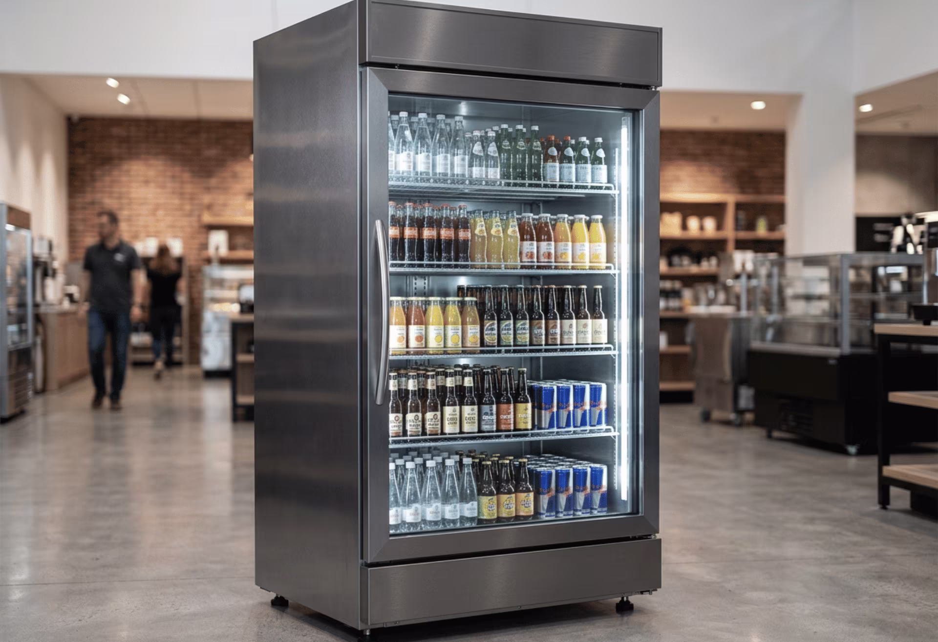 Beverage display cabinet steel