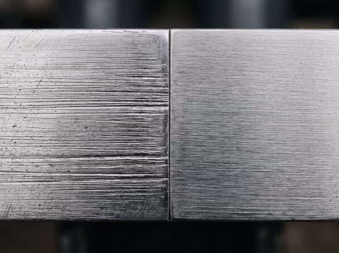 Brushed versus hairline stainless grain Brushed versus hairline stainless grain
