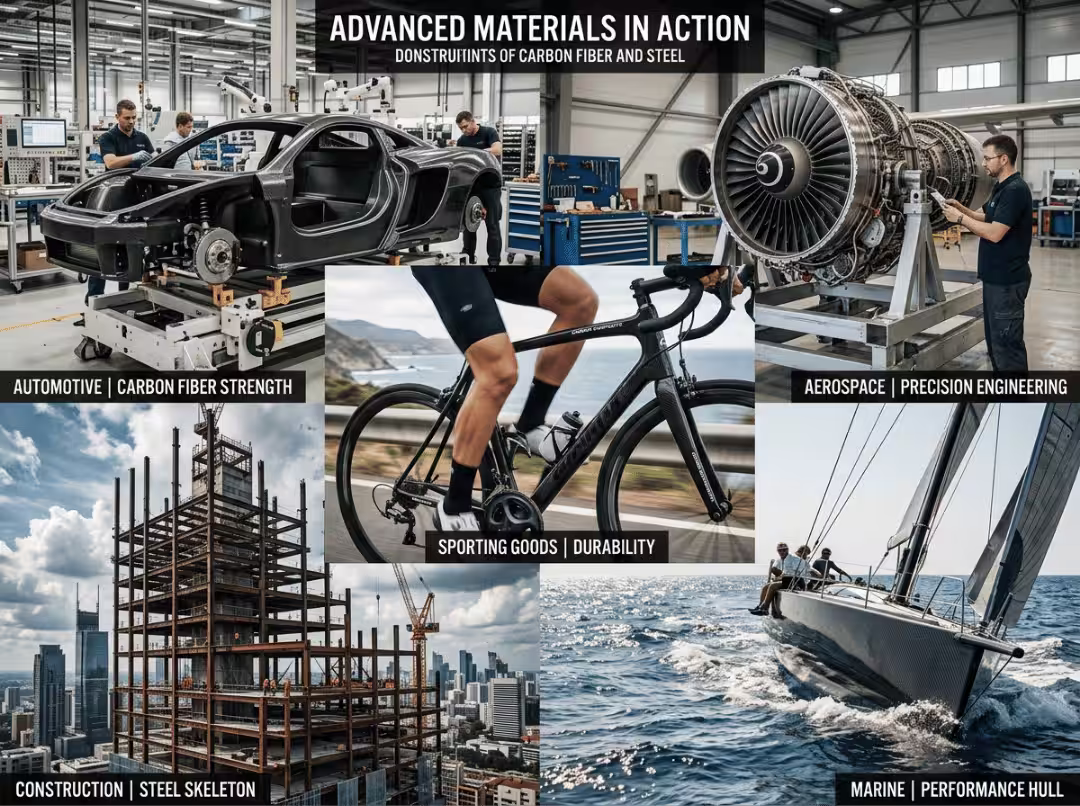 Carbon fiber and steel applications Carbon fiber and steel applications