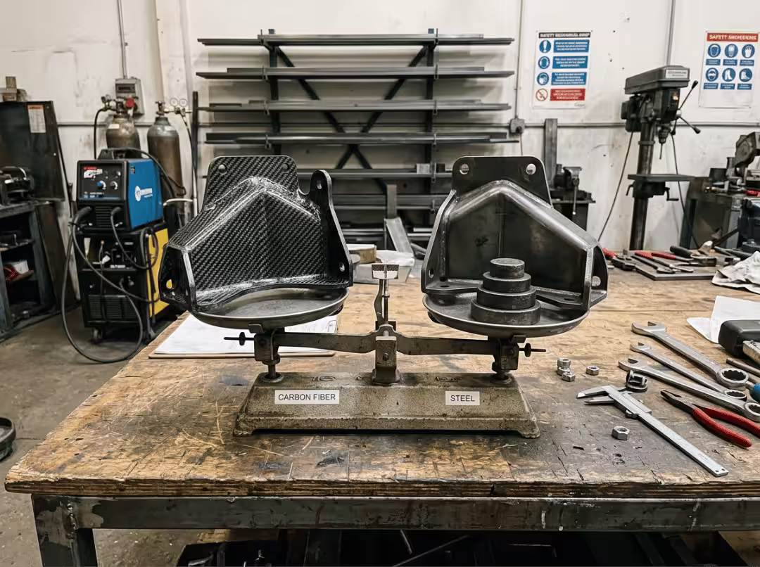 Carbon fiber and steel parts Carbon fiber and steel parts
