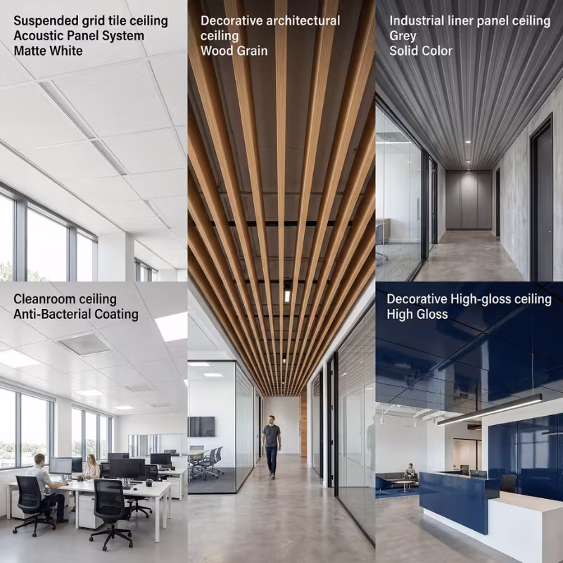 Ceiling panel materials