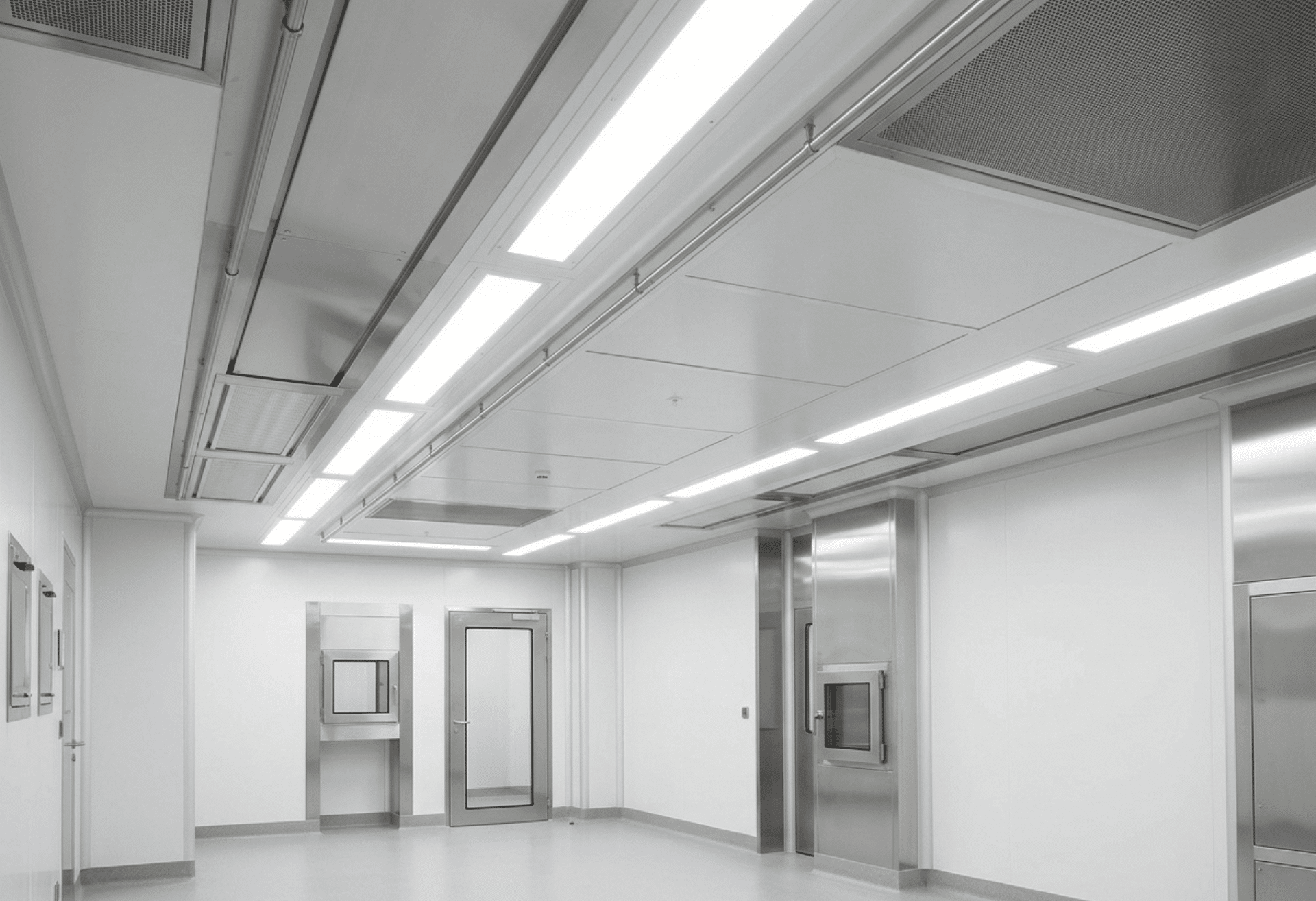 Cleanroom ceiling panels