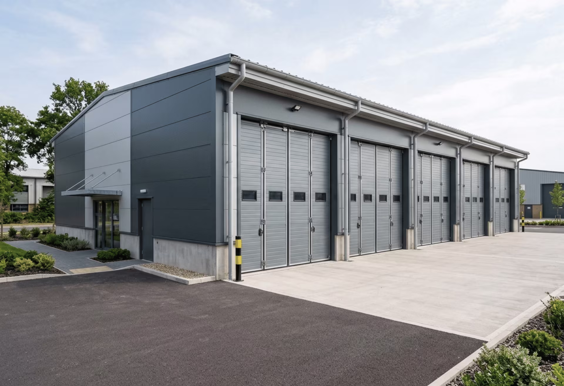 Commercial garage door panels