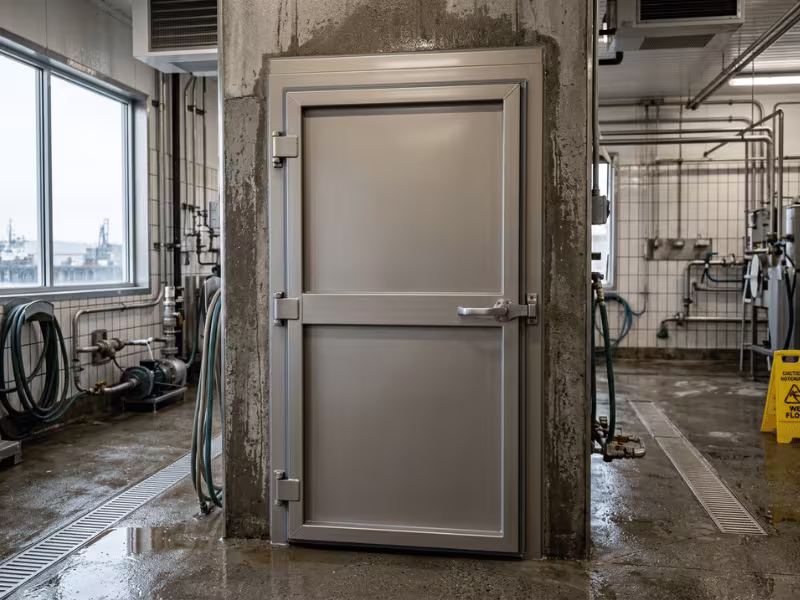 Corrosion resistant industrial door