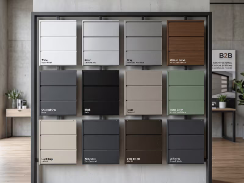 Custom color garage door panels