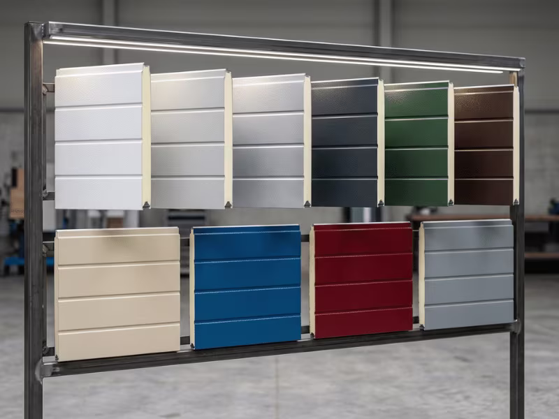 Custom color industrial door panels
