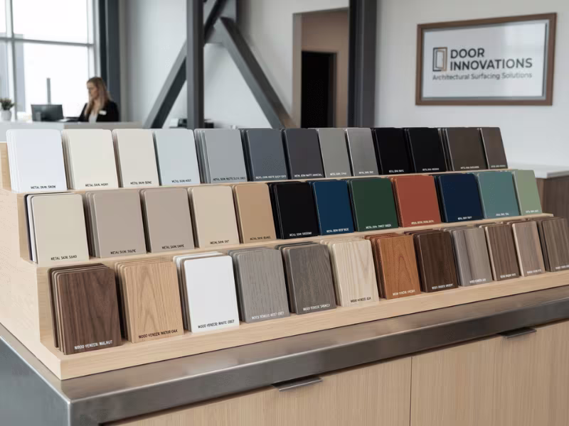 Custom color interior door skins