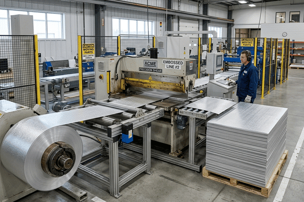 Cut aluminum sheets