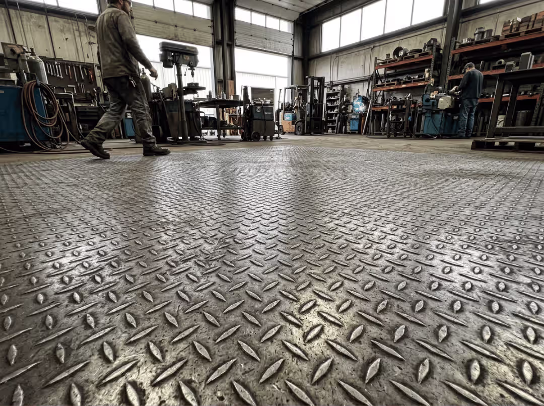 Embossed anti slip steel floor Embossed anti slip steel floor