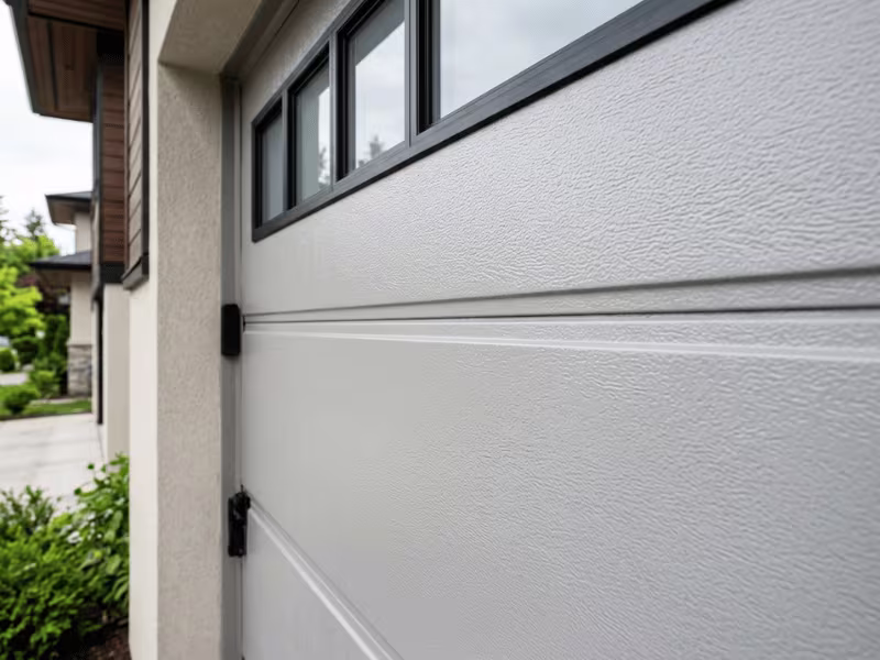Embossed garage door panels