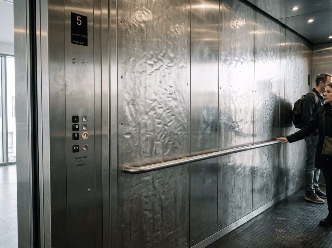 Embossed steel panel