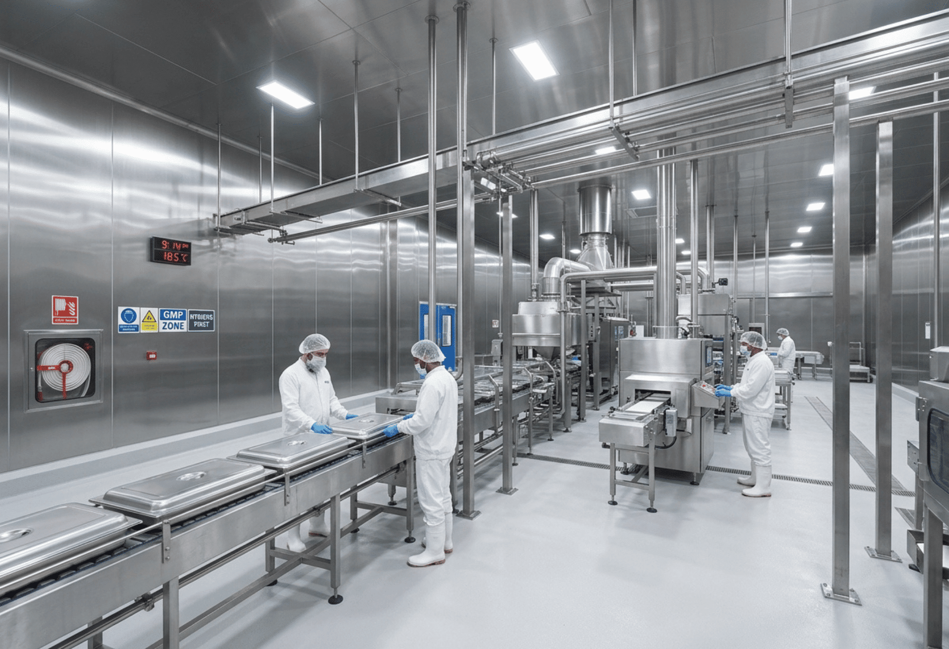 Food factory clean panels