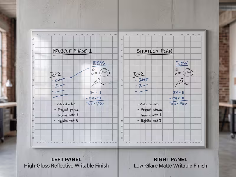 Gloss and matte board steel