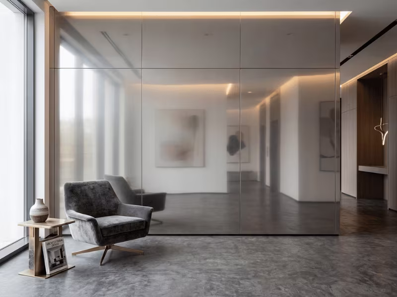 Gloss wall panel finish