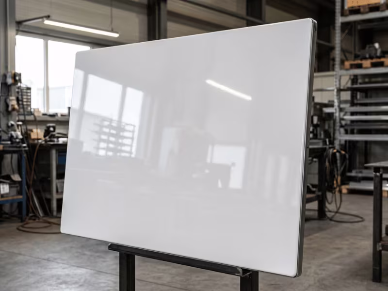 High gloss reflective VCM steel sheet