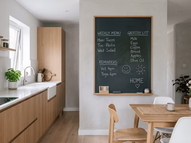 Home chalkboard panel