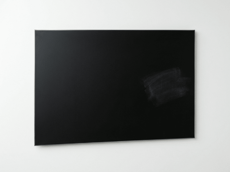 Matte black chalkboard steel