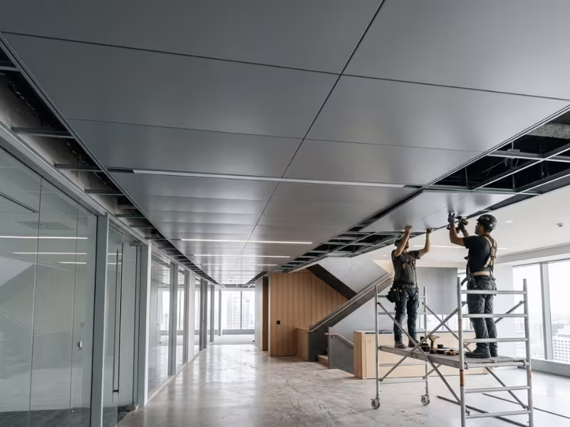 Matte ceiling panels