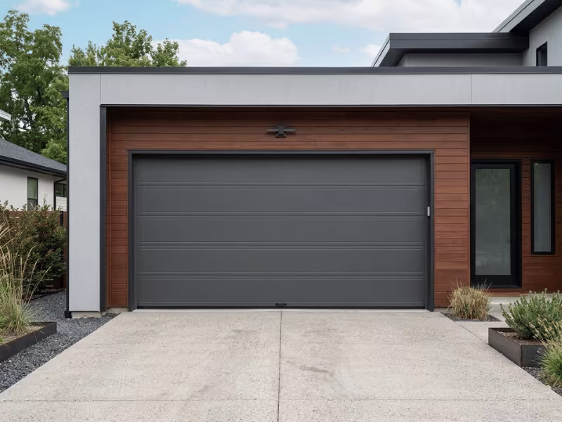 Matte garage door panels