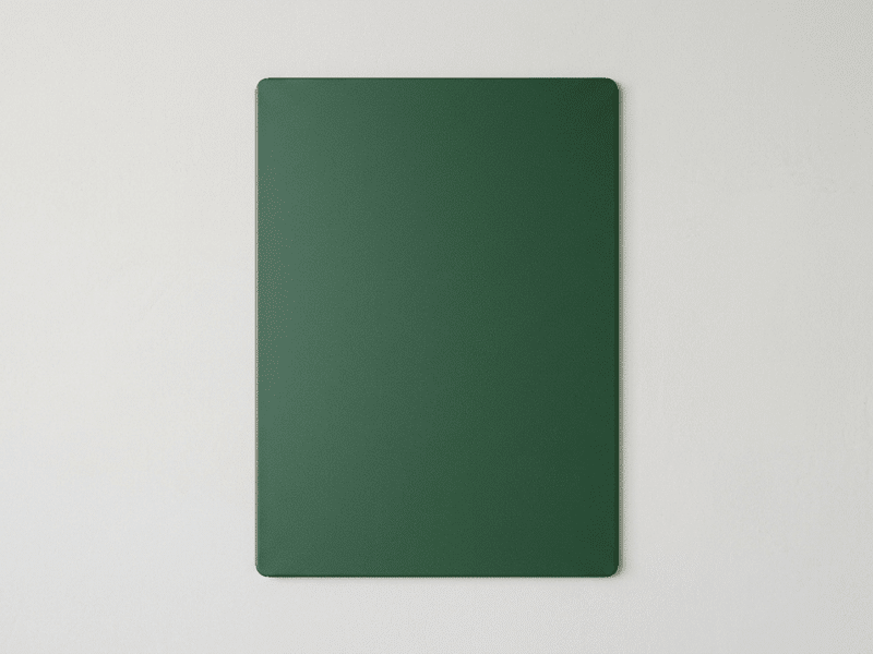 Matte green chalkboard steel