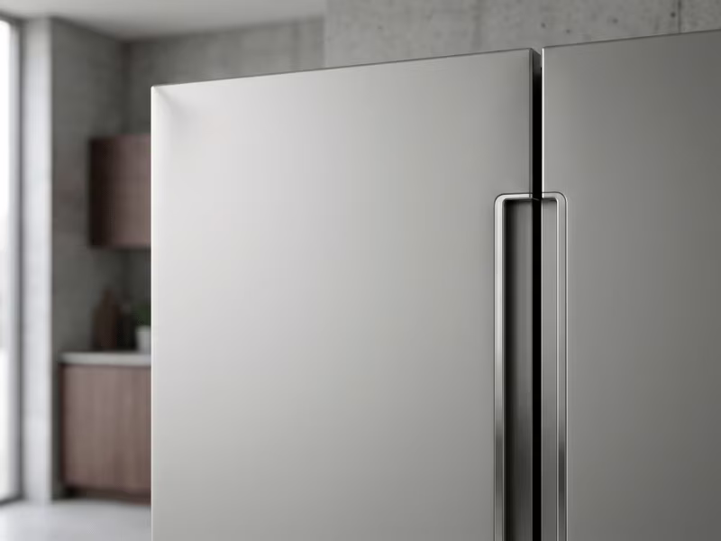 Matte refrigerator panel steel