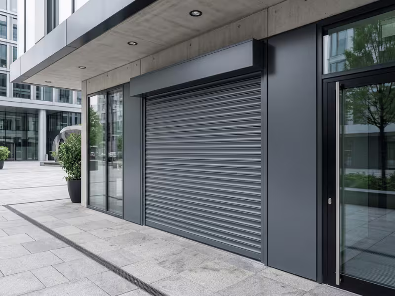 Matte roller shutter door
