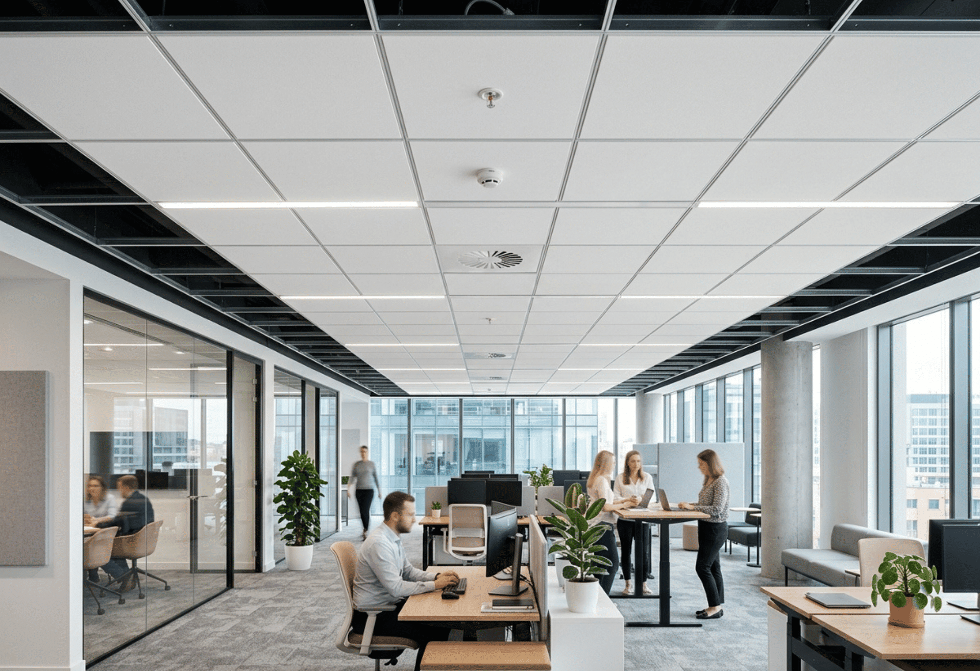 Office ceiling panels