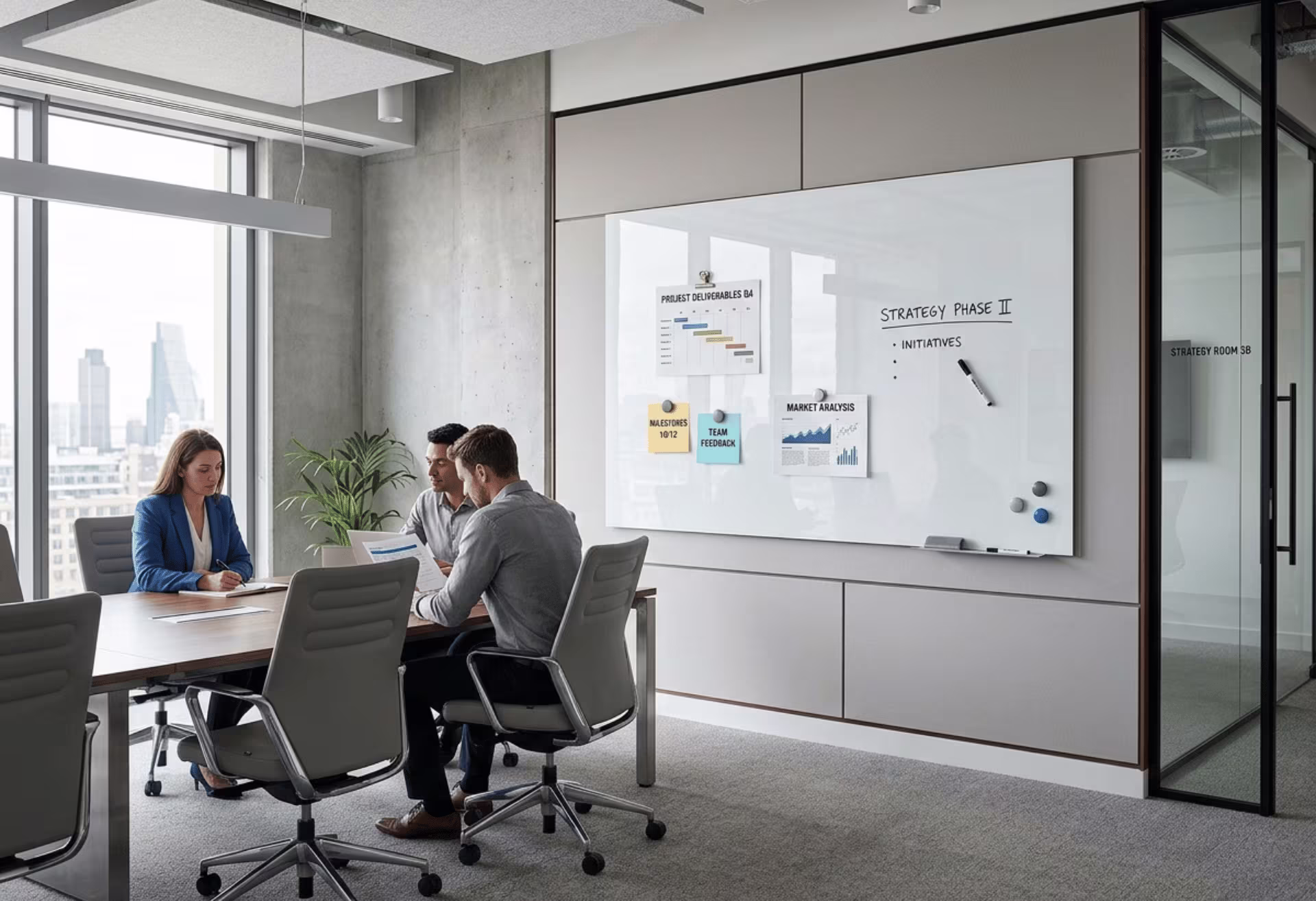 Office magnetic whiteboard
