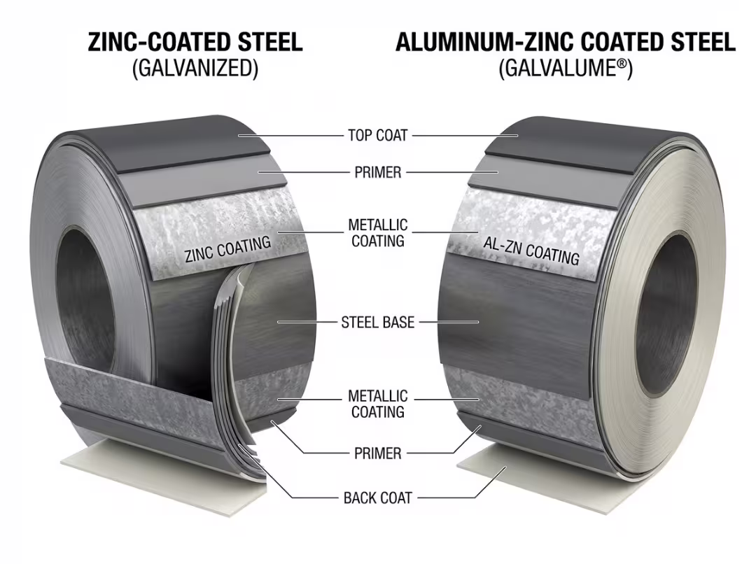 PPGI vs PPGL coating layers PPGI vs PPGL coating layers