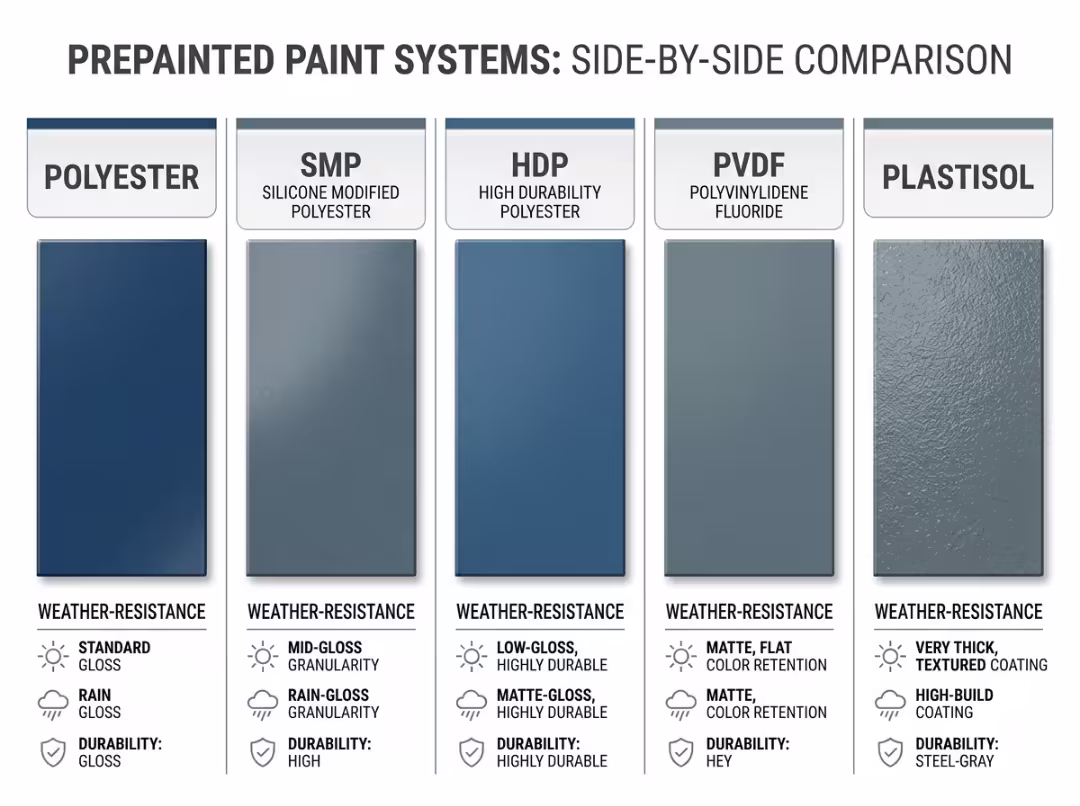 Prepainted paint systems compared Prepainted paint systems compared
