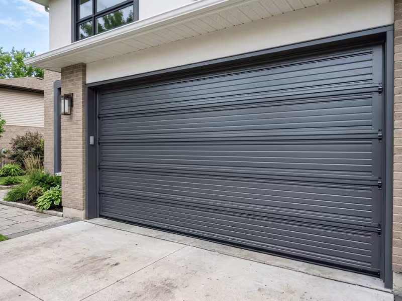 Ribbed garage door panels
