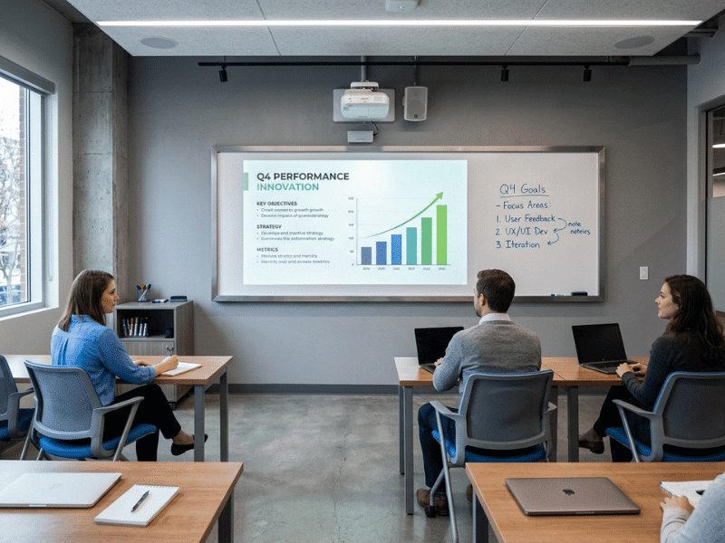 Semi gloss projector whiteboard
