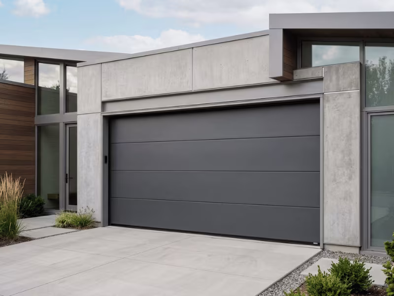 Smooth garage door panels